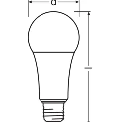 Ledvance Classic LED E27 Päron Matt 14W 1521lm - 827 Extra Varm Vit | Dimbar - Ersättare 100W