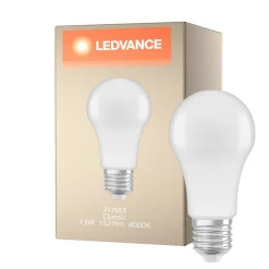 Ledvance Classic LED E27 Päron Matt 13W 1521lm - 840 Kallvit | Ersättare 100W