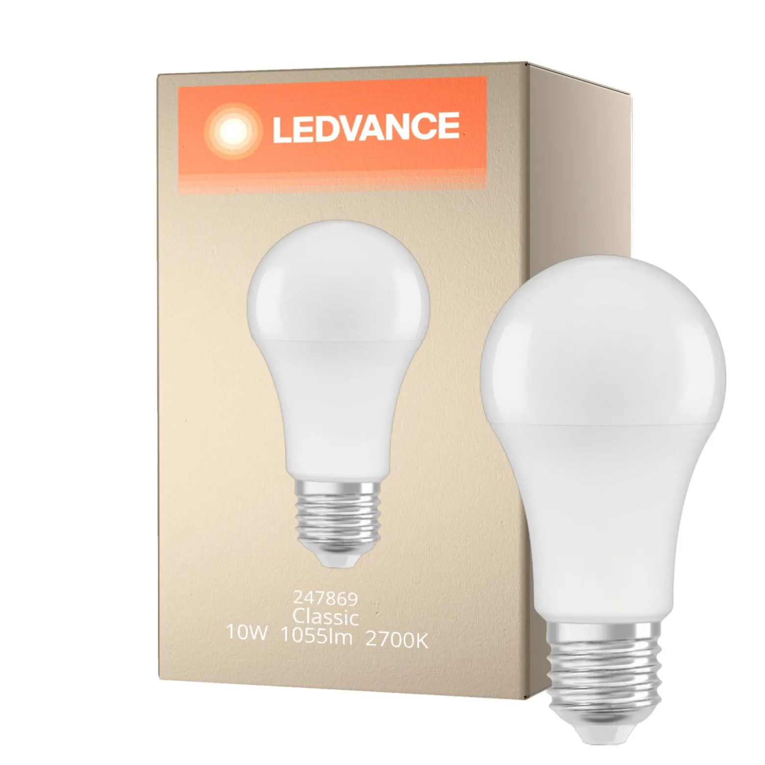 Ledvance Classic LED E27 Päron Matt 10W 1055lm - 827 Extra Varm Vit | Ersättare 75W