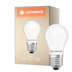 Ledvance Classic LED E27 Päron Matt 3.4W 470lm - 827 Extra Varm Vit | Ersättare 40W