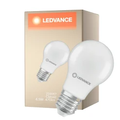 Ledvance Classic LED E27 Päron Matt 4.9W 470lm - 827 Extra Varm Vit | Ersättare 40W