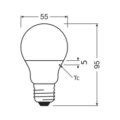 Ledvance Classic LED E27 Päron Matt 4.9W 470lm - 840 Kallvit | Ersättare 40W - Återvunnet