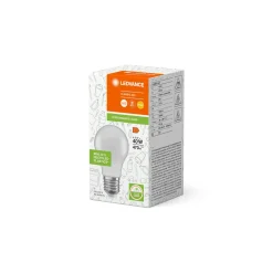 Ledvance Classic LED E27 Päron Matt 4.9W 470lm - 840 Kallvit | Ersättare 40W - Återvunnet