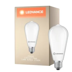 Ledvance Classic LED E27 Päron Matt 3.4W 470lm - 827 Extra Varm Vit | Ersättare 40W