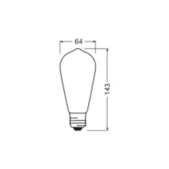 Ledvance Classic LED E27 Päron Matt 3.4W 470lm - 827 Extra Varm Vit | Ersättare 40W