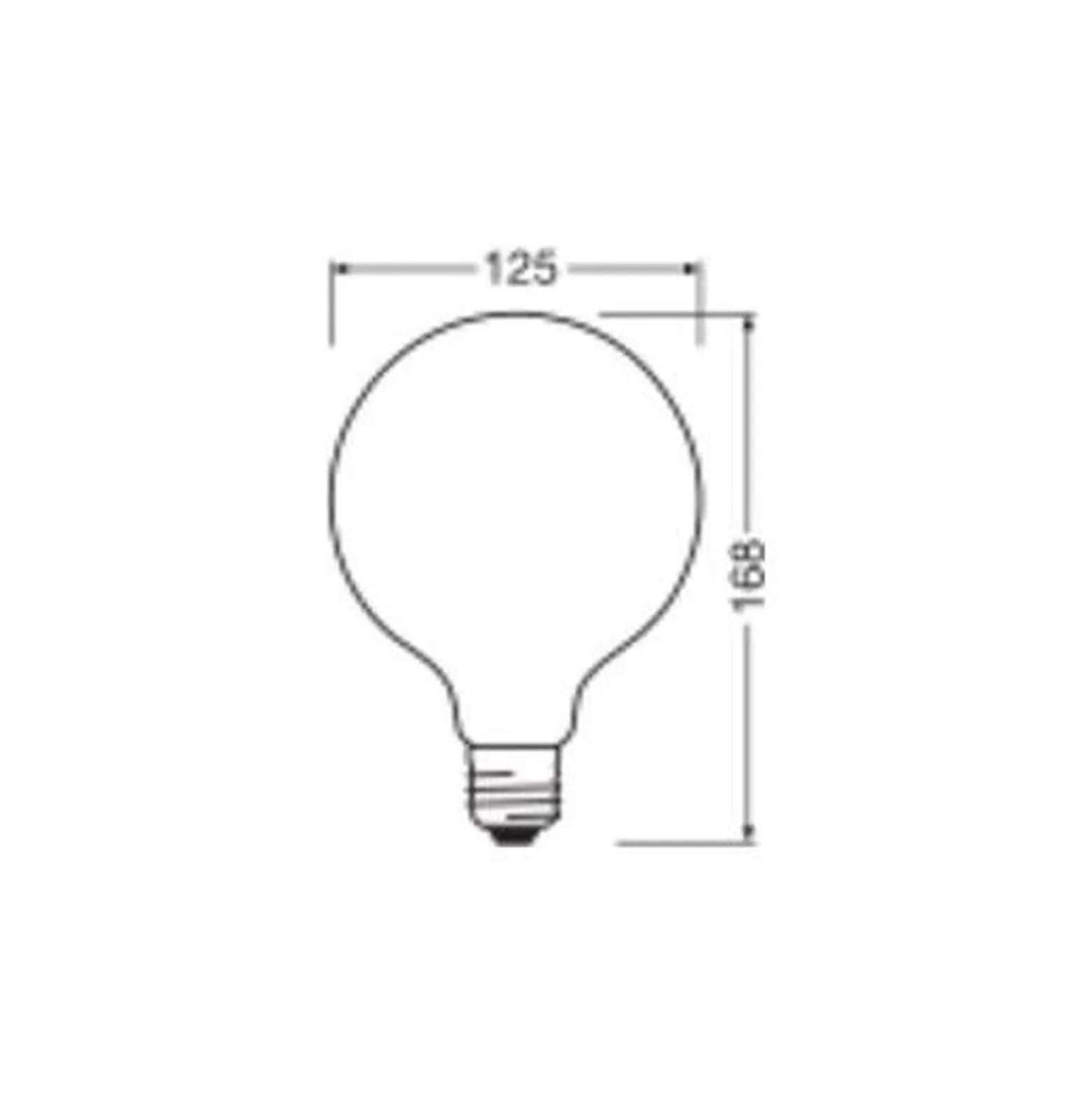 Ledvance Classic LED Globe E27 Globe Matt 7.2W 1521lm - 827 Extra Varm Vit | Ersättare 100W