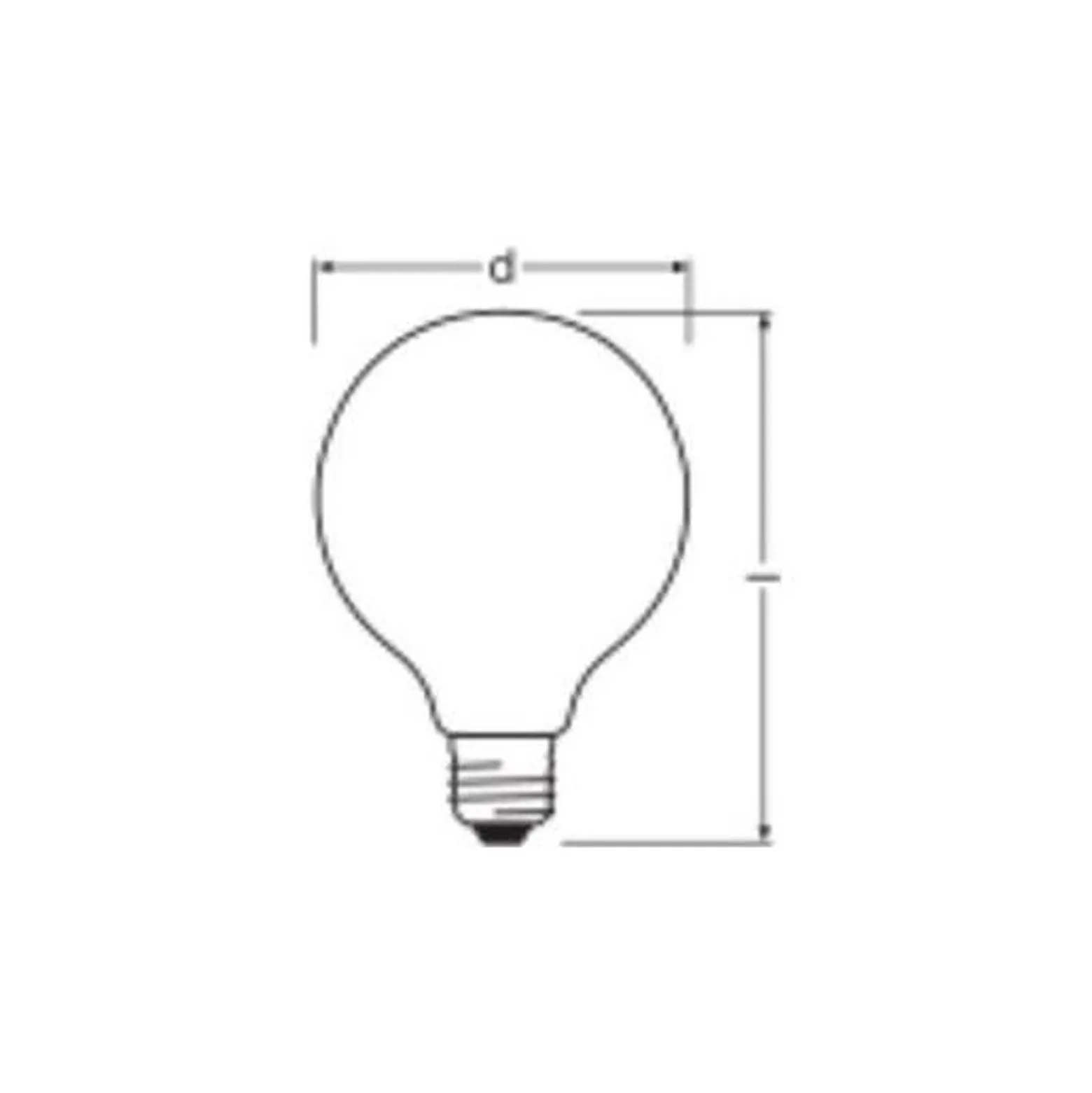 Ledvance Classic LED Globe E27 Globe Matt 7.2W 1521lm - 827 Extra Varm Vit | Ersättare 100W