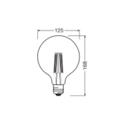 Ledvance Classic LED Globe LED E27 Globe Filament Klar 5.9W 806lm - 827 Extra Varm Vit | Ersättare 60W