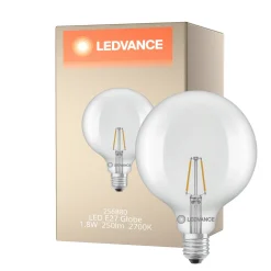 Ledvance Classic LED Globe LED E27 Globe Filament Klar 1.8W 250lm - 827 Extra Varm Vit | Ersättare 25W