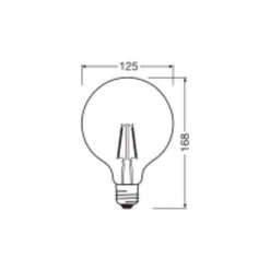 Ledvance Classic LED Globe LED E27 Globe Filament Klar 1.8W 250lm - 827 Extra Varm Vit | Ersättare 25W