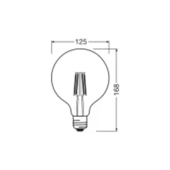 Ledvance Classic LED Globe LED E27 Globe Filament Klar 3.4W 470lm - 827 Extra Varm Vit | Ersättare 40W