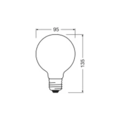 Ledvance Classic LED Globe Matt 5.9W 806lm - 827 Extra Varm Vit | Ersättare 60W