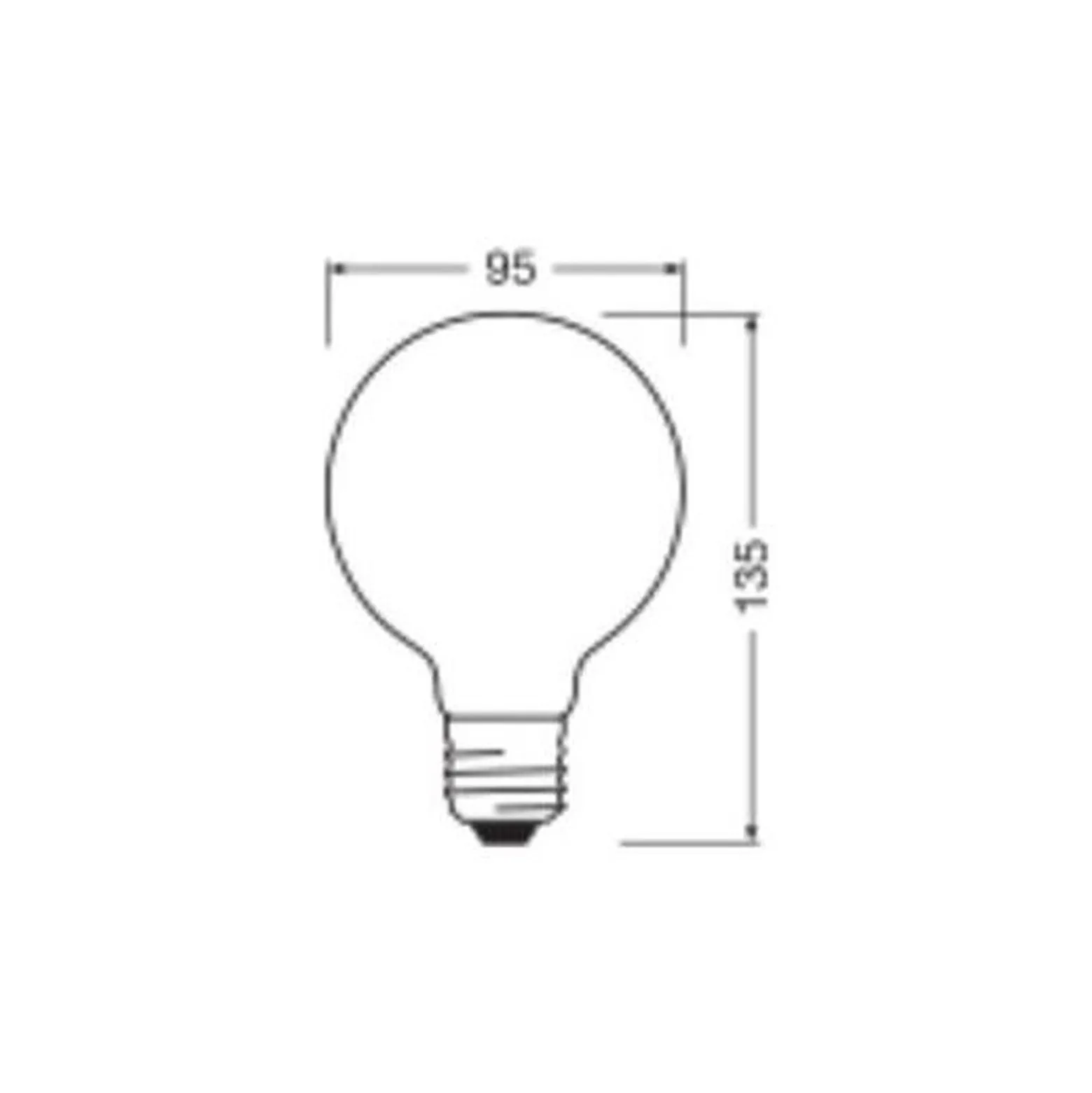 Ledvance Classic LED Globe Matt 5.9W 806lm - 827 Extra Varm Vit | Ersättare 60W