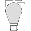 Ledvance Classic Performance LED Lampa B22d Päron Filament Matt 4W 470lm - 827 Extra Varm Vit | Ersättare 40W