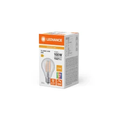 Ledvance Classic Superior LED Lampa E27 Päron Filament Klar 13.8W 1521lm - 927 Extra Varm Vit | Bästa färgåtergivning - Dimbar - Ersättare 100W
