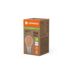 Ledvance Classic Superior LED Lampa E27 Päron Filament Klar 7.2W 1521lm - 840 Kallvit | Ersättare 100W