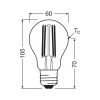Ledvance Classic Superior LED Lampa E27 Päron Filament Klar 3.8W 806lm - 840 Kallvit | Ersättare 60W