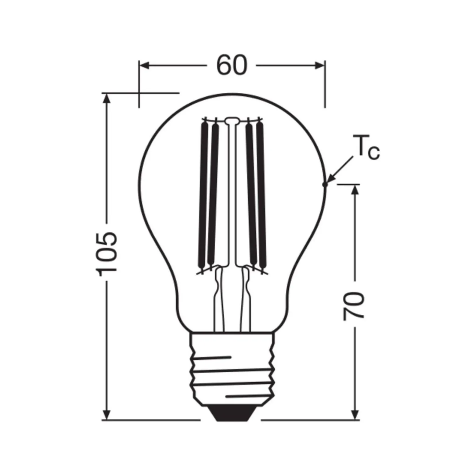 Ledvance Classic Superior LED Lampa E27 Päron Filament Klar 3.8W 806lm - 840 Kallvit | Ersättare 60W