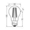 Ledvance Classic Superior LED Lampa E27 Päron Filament Klar 2.2W 470lm - 840 Kallvit | Ersättare 40W