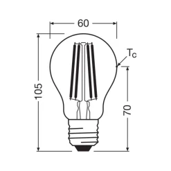 Ledvance Classic Superior LED Lampa E27 Päron Filament Klar 2.2W 470lm - 840 Kallvit | Ersättare 40W