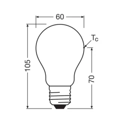 Ledvance Classic Superior LED Lampa E27 Päron Filament Matt 5W 1055lm - 840 Kallvit | Ersättare 75W