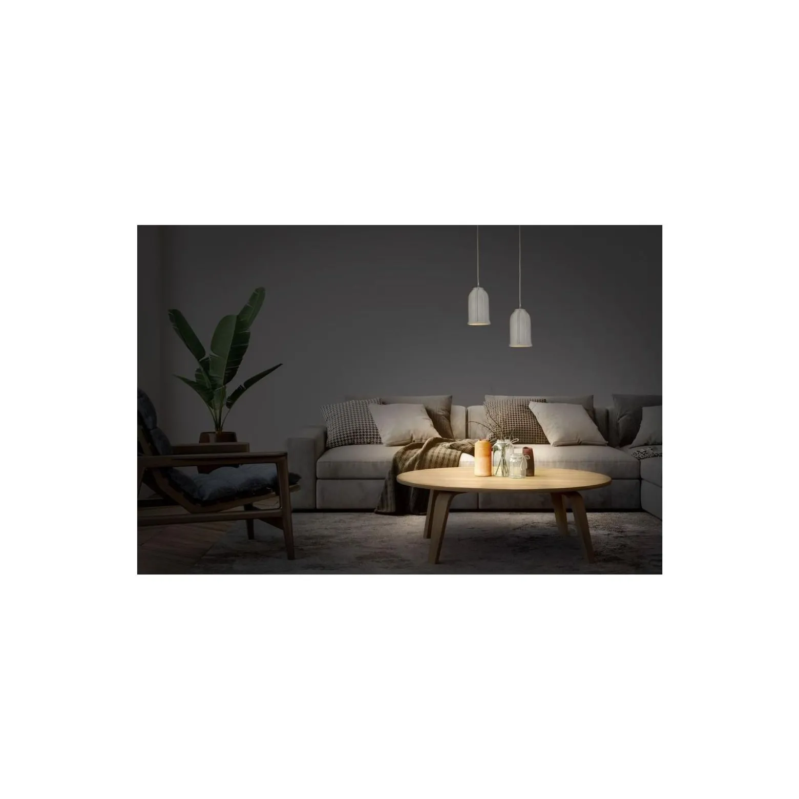 Ledvance Decor Betong/Stål Sim Grå | Passande för E27