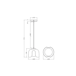 Ledvance Decor Corolle Pendellampa Svart | 200mm - Passande för E27