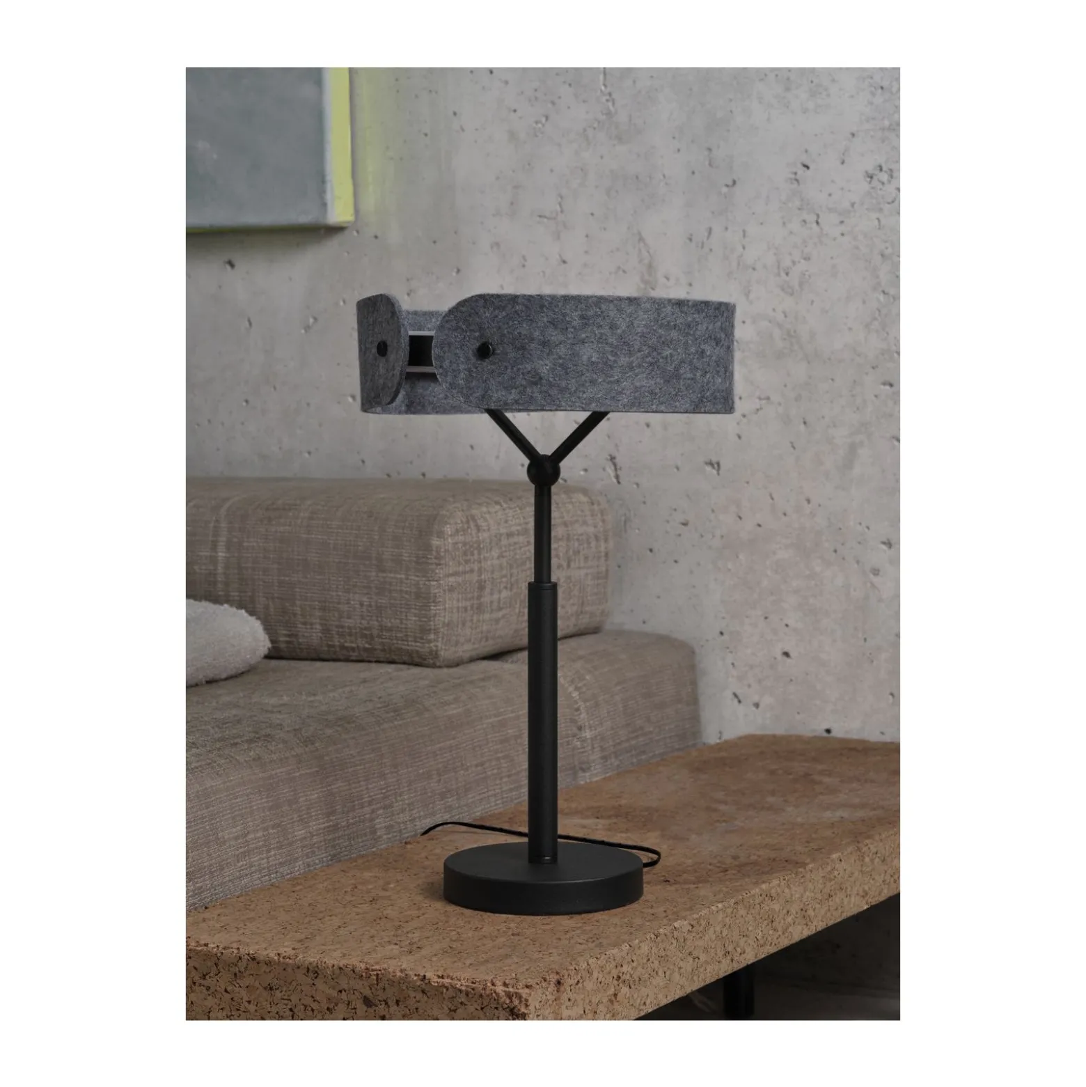 Ledvance Decor Curve Felt Bordslampa Grå 19W 550lm - 830 Varm Vit | 270mm