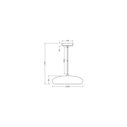 Ledvance Decor Gips/Stål Pure Pendellampa 280 Vit | Passande för E27