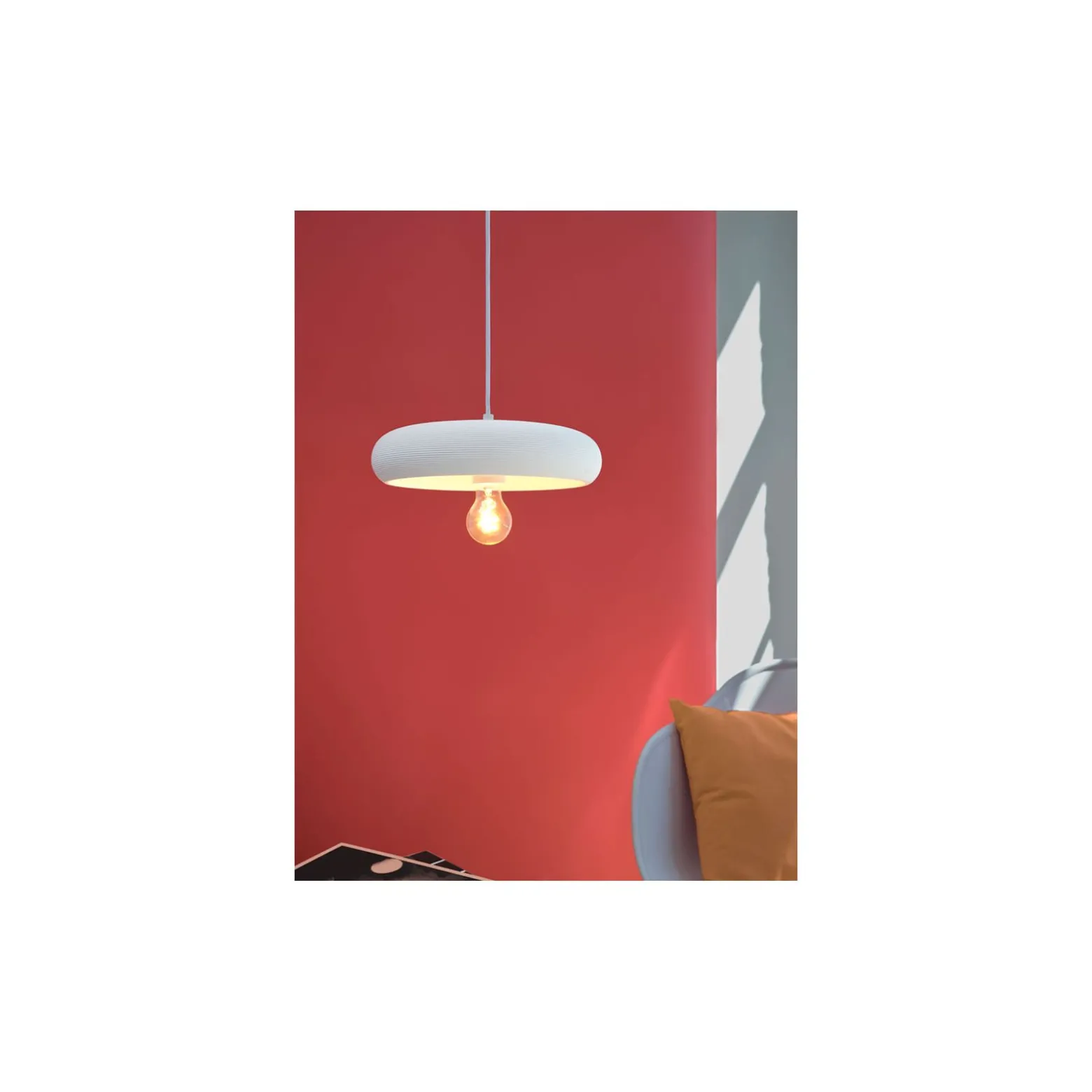 Ledvance Decor Gips/Stål Pure Pendellampa 300 Vit | Passande för E27