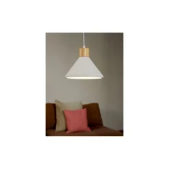 Ledvance Decor Gips/Stål/Trä Pendellampa Vit | Passande för E27