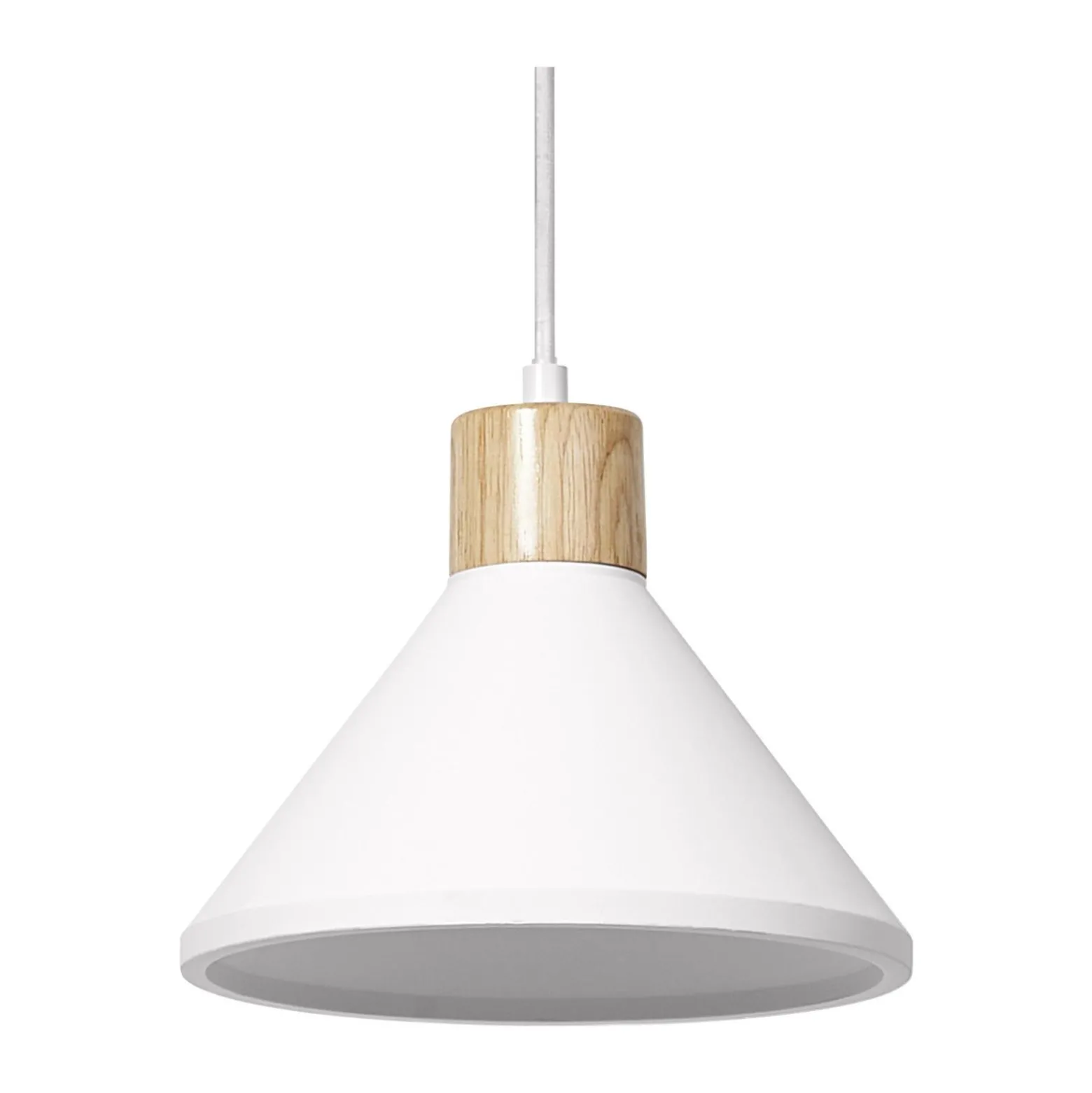 Ledvance Decor Gips/Stål/Trä Pendellampa Vit | Passande för E27