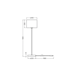 Ledvance Decor Golvlampa Cylinder Brun | Passande för 1x E27