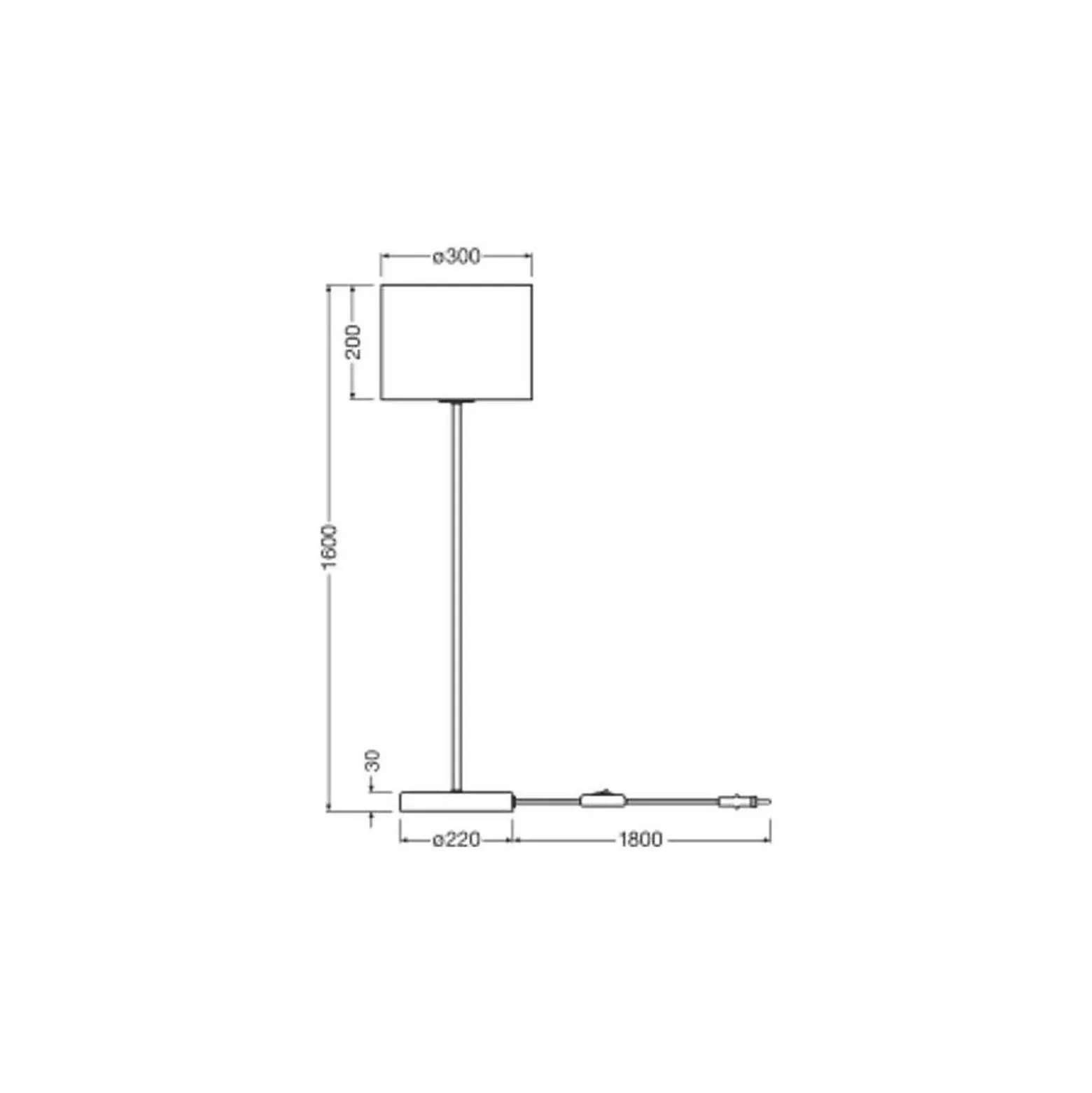 Ledvance Decor Golvlampa Cylinder Brun | Passande för 1x E27