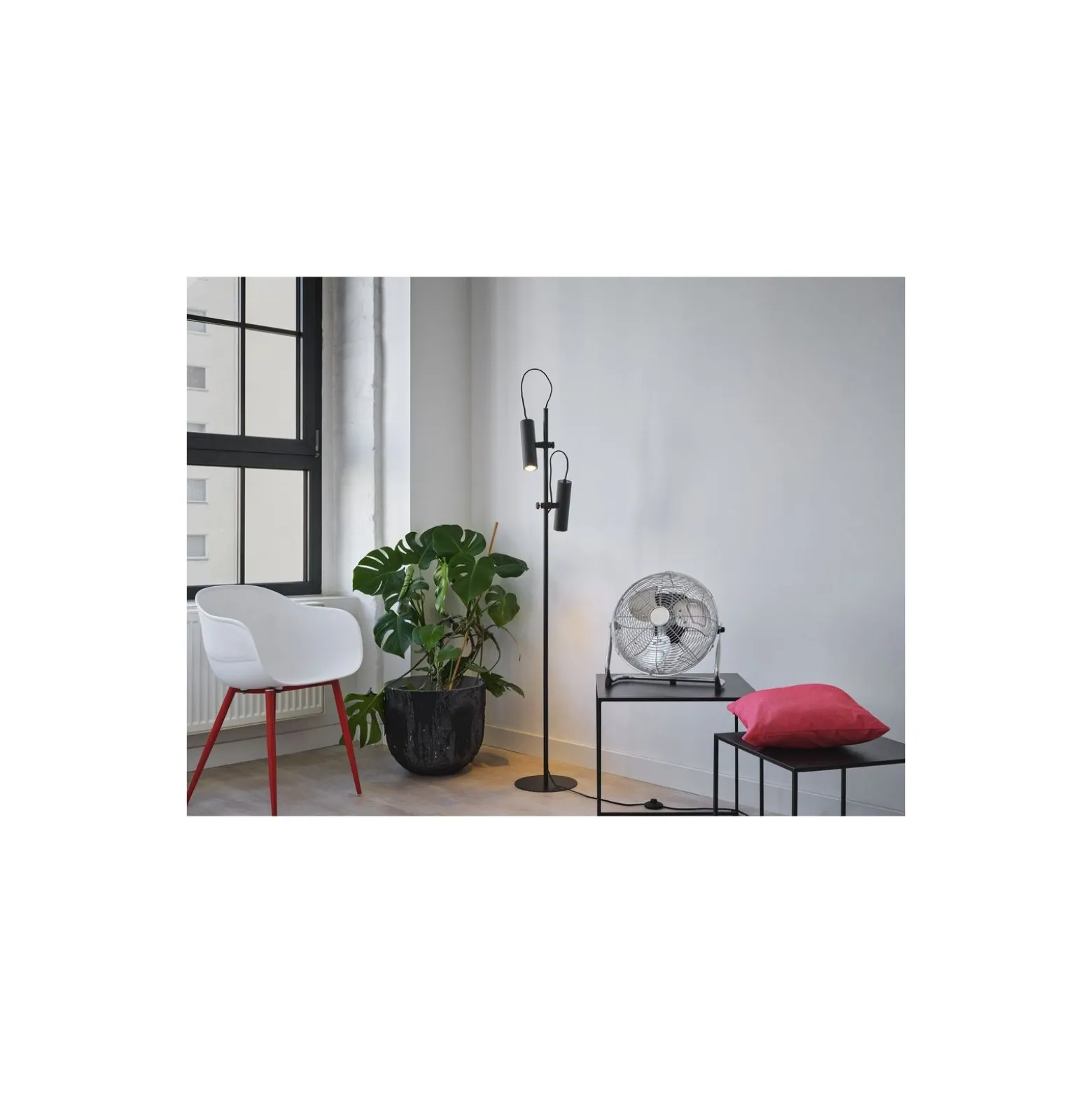 Ledvance Decor Golvlampa Drums Svart | Passande för 2x GU10