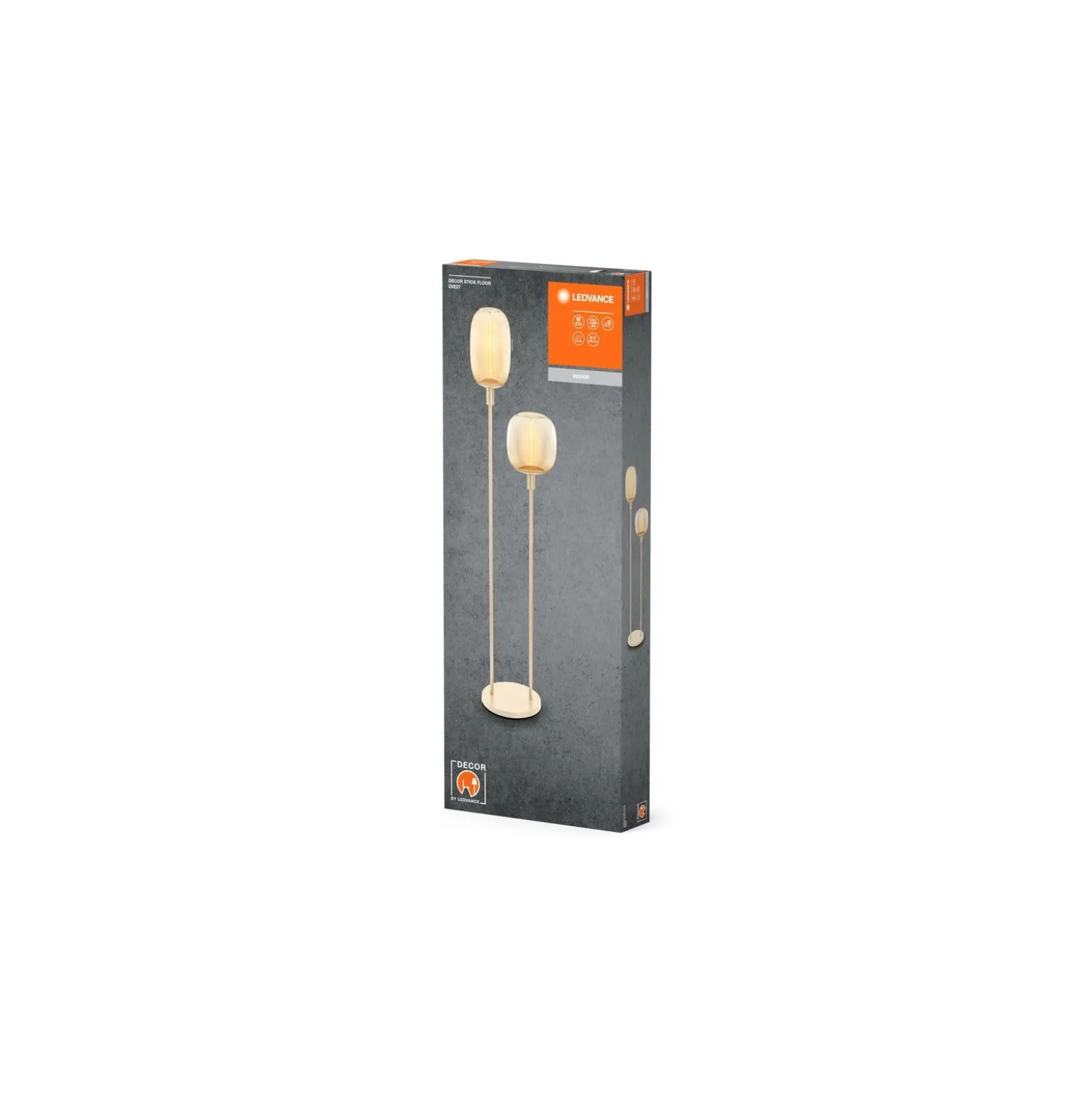 Ledvance Decor Golvlampa Stavformad Beige | Passande för 2x E27