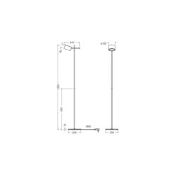 Ledvance Decor Kyoto Golvlampa Svart 12W 350lm - 930 Varm Vit | Bästa Färgåtergivning - Dimbar