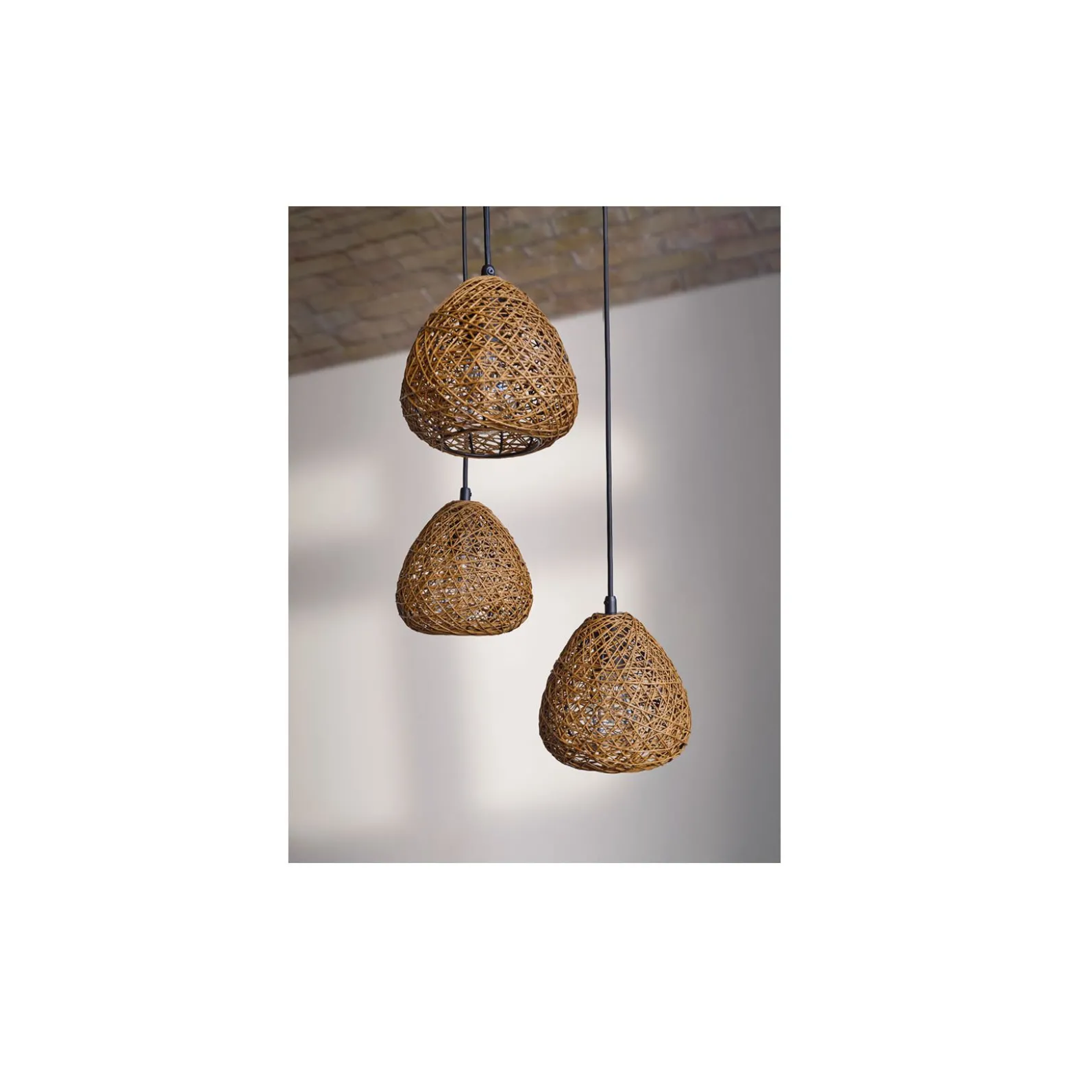 Ledvance Decor Papper Drop Gips/Stål Pendellampa Beige | Passande för 3X E27