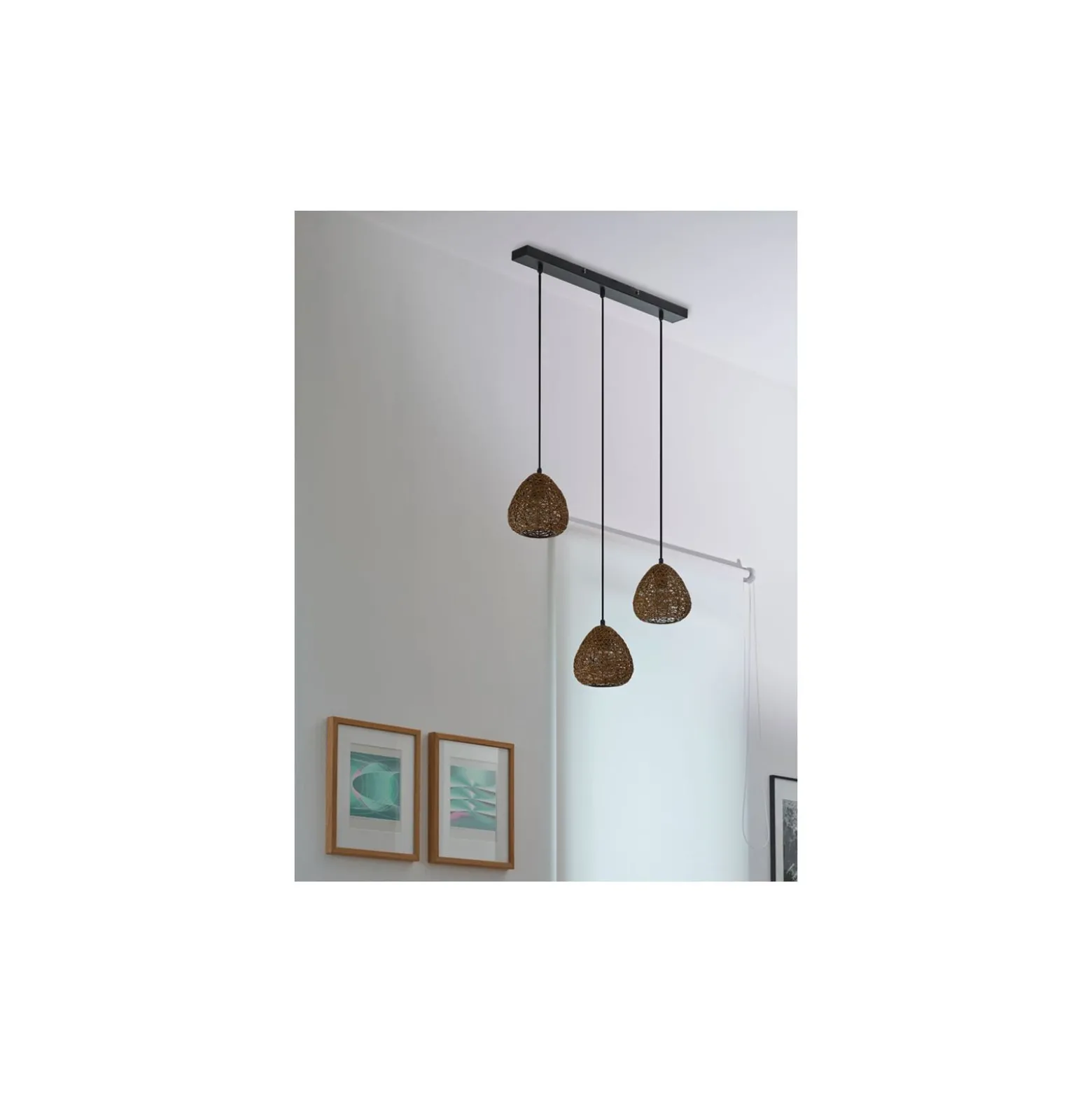 Ledvance Decor Papper Drop Papper/Stål Pendellampa Beige | Passande för 3X E27