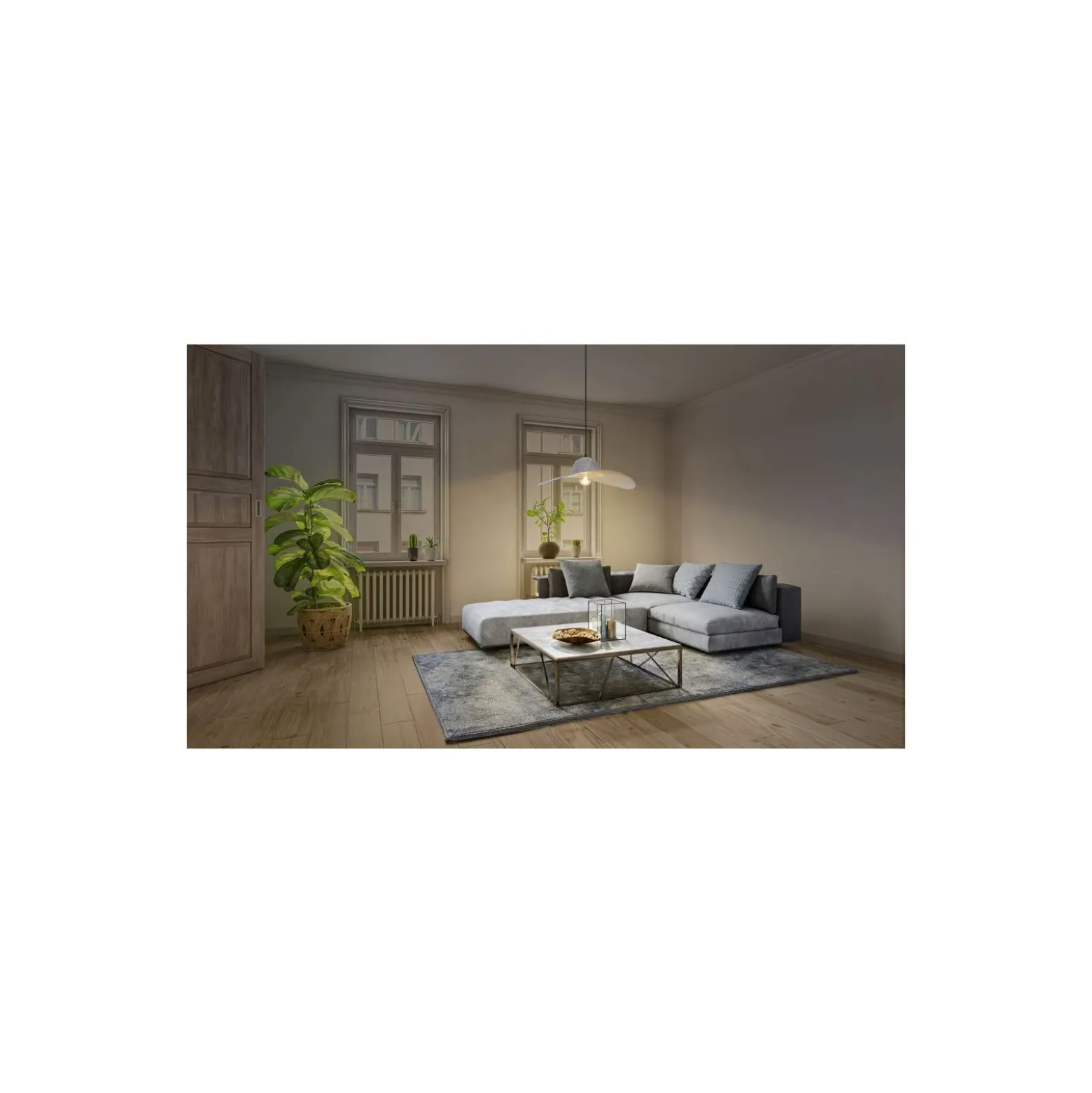 Ledvance Decor Pendellampa Felt Hat Grå | Passande för 1x E27