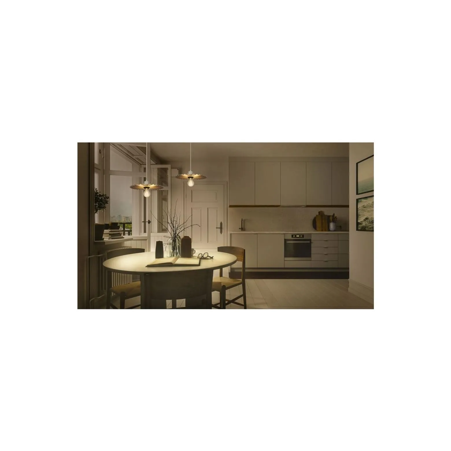 Ledvance Decor Plisse Pendellampa Stål Beige | Passande för E27