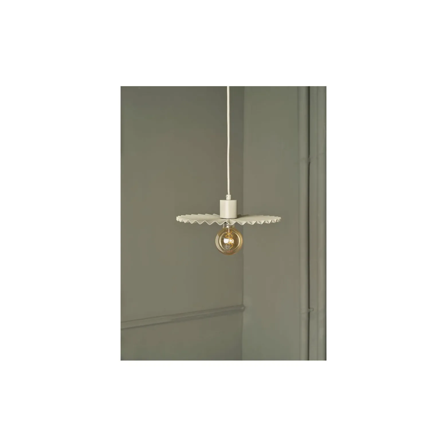 Ledvance Decor Plisse Pendellampa Stål Beige | Passande för E27