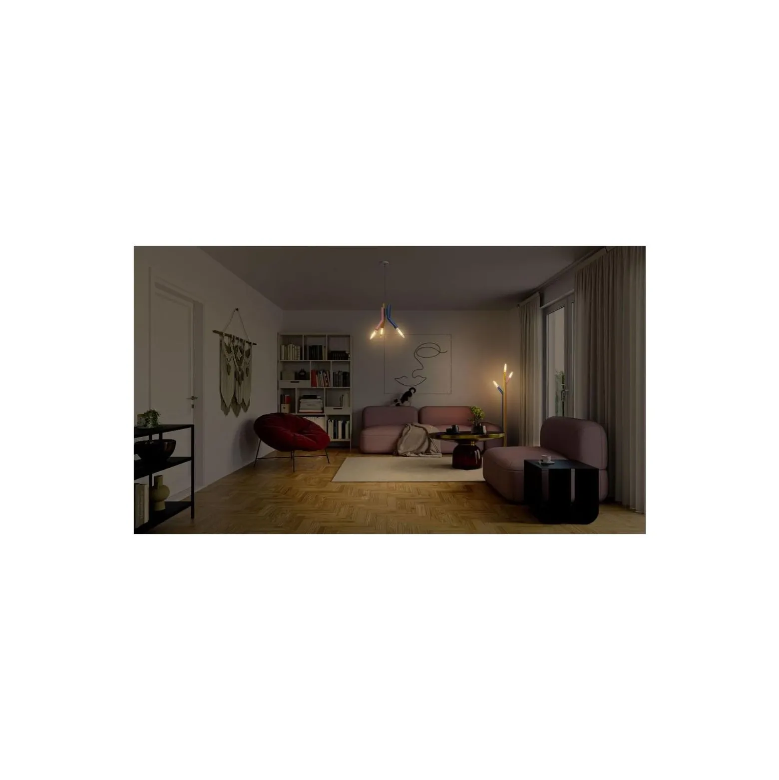 Ledvance Decor Straw Pendellampa Stål Flerfärgad | Passande för 3X E27