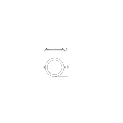 Ledvance Downlight Slim Alu Aluminium Vit 16W 1650lm 90D - 840 Kallvit | Utskärning 175 - IP44 - Dali Dimbar