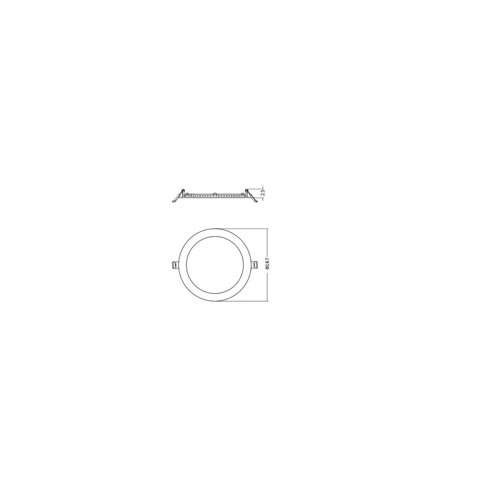 Ledvance Downlight Slim Alu Aluminium Vit 16W 1650lm 90D - 840 Kallvit | Utskärning 175 - IP44 - Dali Dimbar