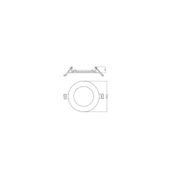 Ledvance Downlight Slim Alu Aluminium Vit 9.5W 900lm 90D - 840 Kallvit | Utskärning 100 - IP44 - Dali Dimbar
