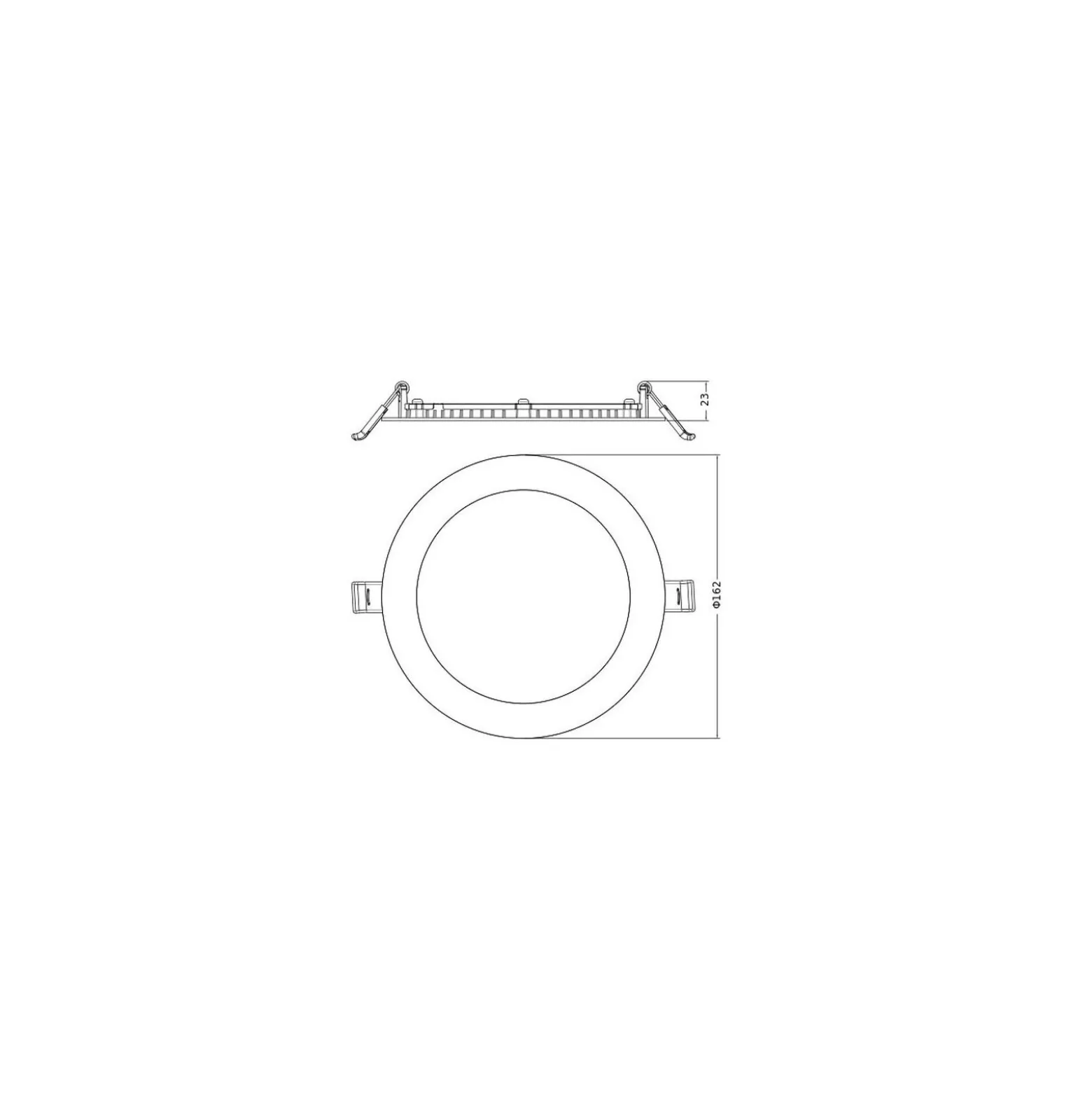 Ledvance Downlight Slim Alu Vit 13W 1300lm 90D - 830 Varm Vit | Utskärning 150mm - IP44