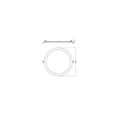 Ledvance Downlight Slim Alu Vit 25W 2500lm 90D - 830 Varm Vit | Utskärning 280mm - IP44