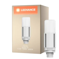 Ledvance DULUX-D LED 5.5W - 840 Kallvit | 2-Stift - Ersättare 13W
