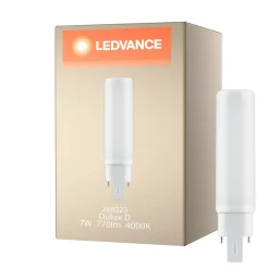 Ledvance Dulux-D LED 7W - 840 Kallvit | 4-Stift - Ersättare 18W